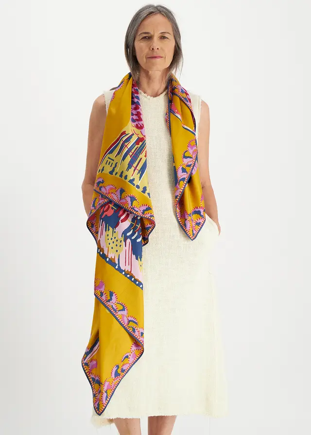 Carré de soie, élégant et décontracté